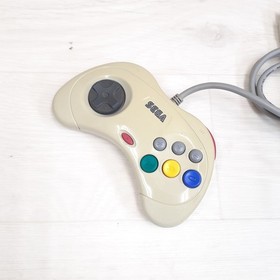 SEGA SATURN console with 2 controllers, 3 games, memory & cables Japanese white