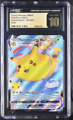 CGC 10 PRISTINE Flying Pikachu VMAX 2021 Celebrations 007/025 Holo