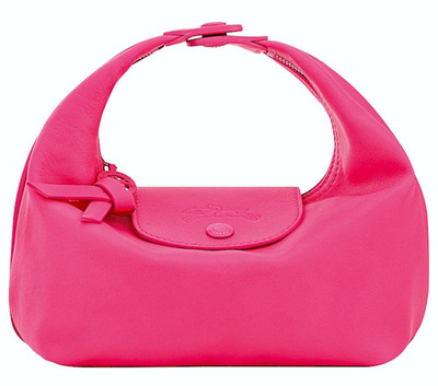 Longchamp Le Pliage Xtra Round Leather Top Handle Bag Pouch ~NIP~ Pink