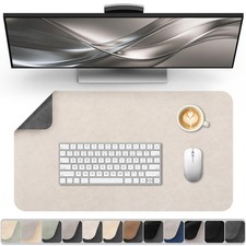 Dual Sided Desk Pad Mat Faux Leather Desk Mat Non-Slip Waterproof