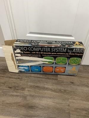 Rare 1977 Atari 2600 VCS Heavy Sixer Console Orig. BOX CHESS PIECE Gray  Writing | eBay