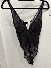 Black Lace Bodysuit Lingerie New With Tags