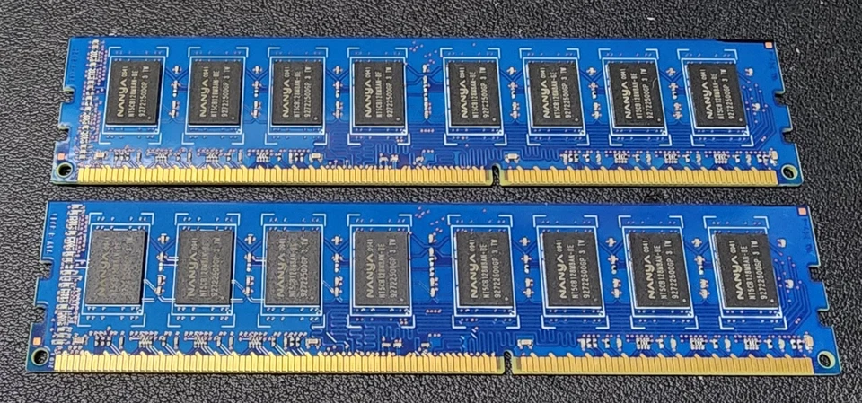 2 Pack Nanya NT2GC64B8HA0NF-BE PC3-8500U-7-10-B0 2GB Memory RAM DDR3-1066Mhz - Image 2 of 3