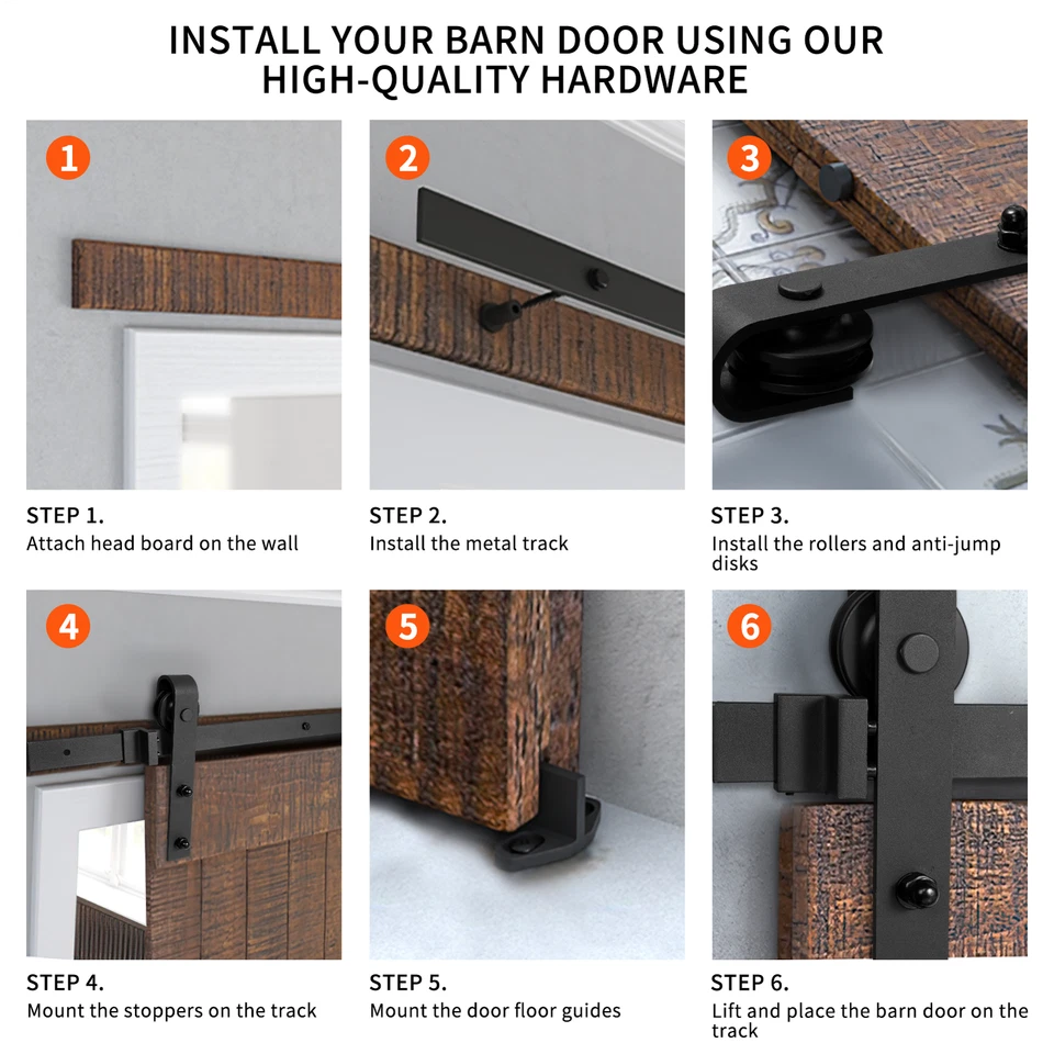 183/200 cm sliding door system track sliding door sliding door fitting 130 kg - Image 3 of 4