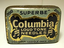 Boîte Pub Aiguille Gramophone COLUMBIA 1930 SUPERBE Phono Needles Tin A29