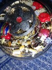 Jar Of Broken Jewelry Matching Earrings And Brooches And Much More — photo 6