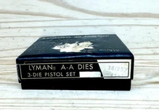 PREOWNED, USED, OPEN BOX Lyman A-A  .38 / .357 Reloading Dies - 3 Die pistol Set