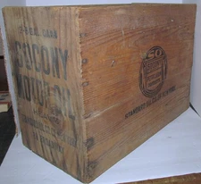 SOCONY Standard Oil Company NY LARGE Wood Shipping Crate For Two 5 Gal Oil Cans