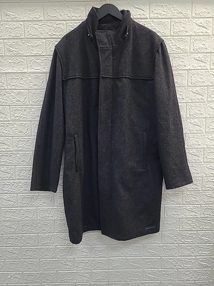 Gabardina deportiva vintage Valentino con cremallera completa + botón mezcla de lana talla XXL/hombre 54 Foto 2 de 4