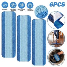Image of 6 Pack Replacement Microfiber Cleaning Pads For Bona Mop 18 Inch Reusable Tools