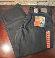 New Lee Relaxed Fit Tapered Leg Black Jeans Mens Tag: 38x29 Measures: 37x29.5
