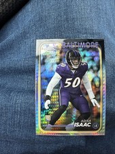 ADISA ISAAC - 2024 Topps Chrome Prizm Refractor Rookie #218 Baltimore Ravens -RC