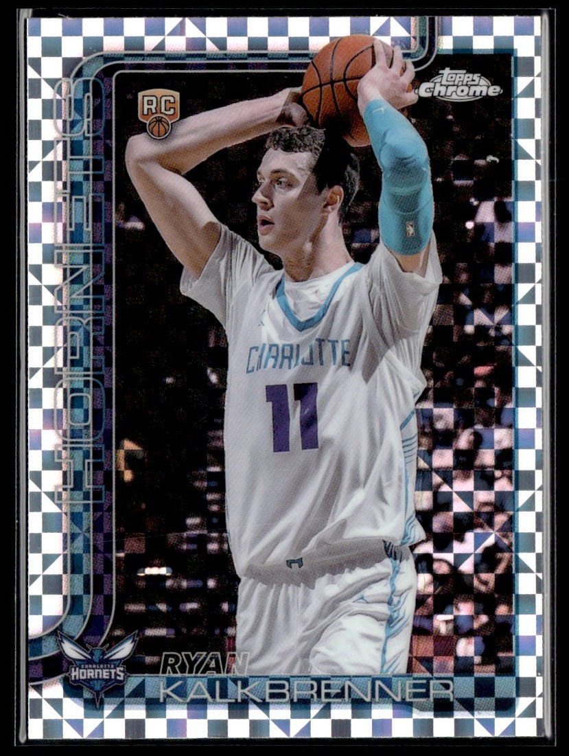 2025-26 Topps Chrome X-Fractor Ryan Kalkbrenner RC Charlotte Hornets #284
