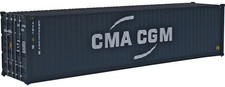 40' Hi-Cube Corrugated-Side Container-CMA-CGM (New Logo) 949-8257 HO Scale Mo...