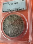 1889 CC MORGAN DOLLAR PCGS VF35
