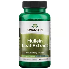 Swanson Mullein Leaf Extract - Standardized 250 mg 60 Caps