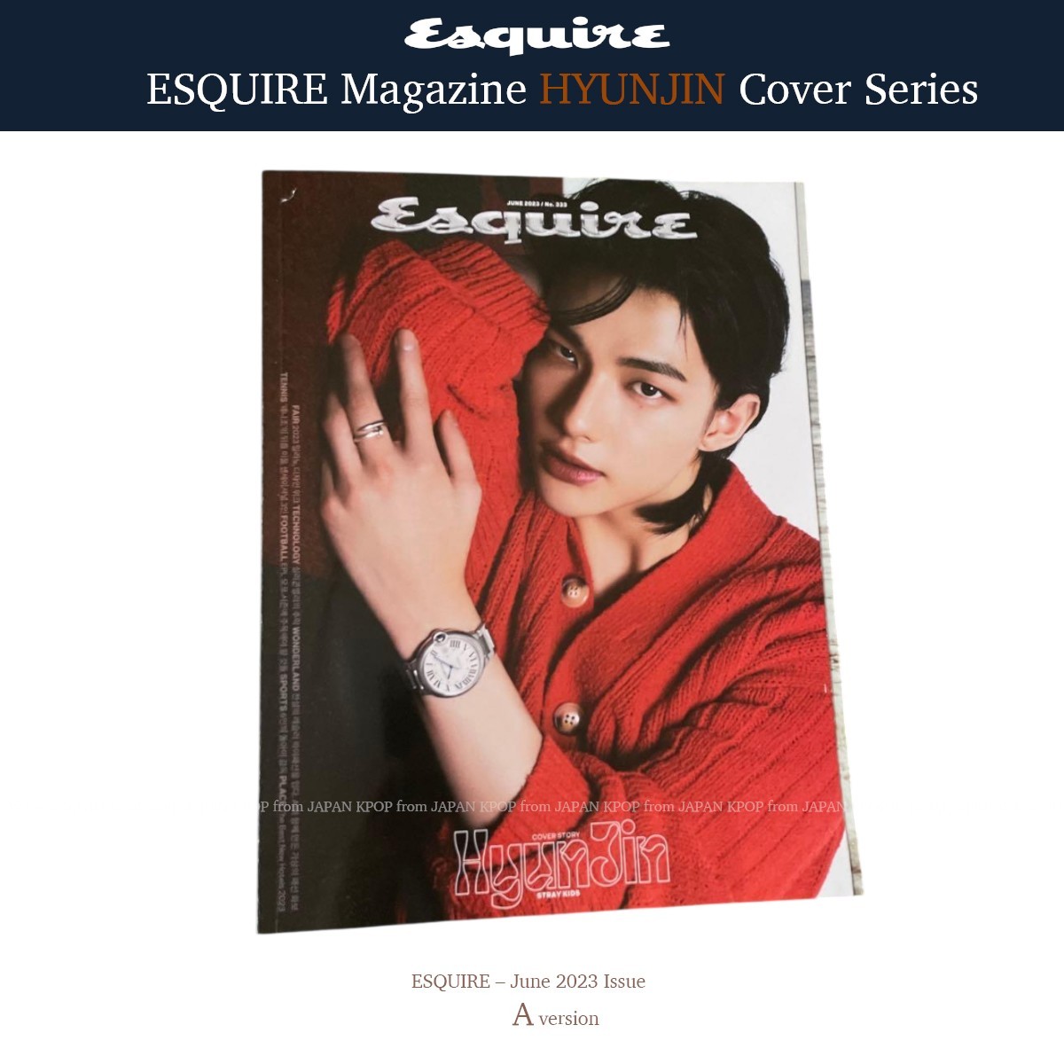 Hyunjin from Stray kids Esquire Cover Series Magazine June 2023