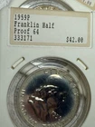 Hannes Tulving Slabbed 1959 Franklin Half Dollar Proof Vintage & Rare