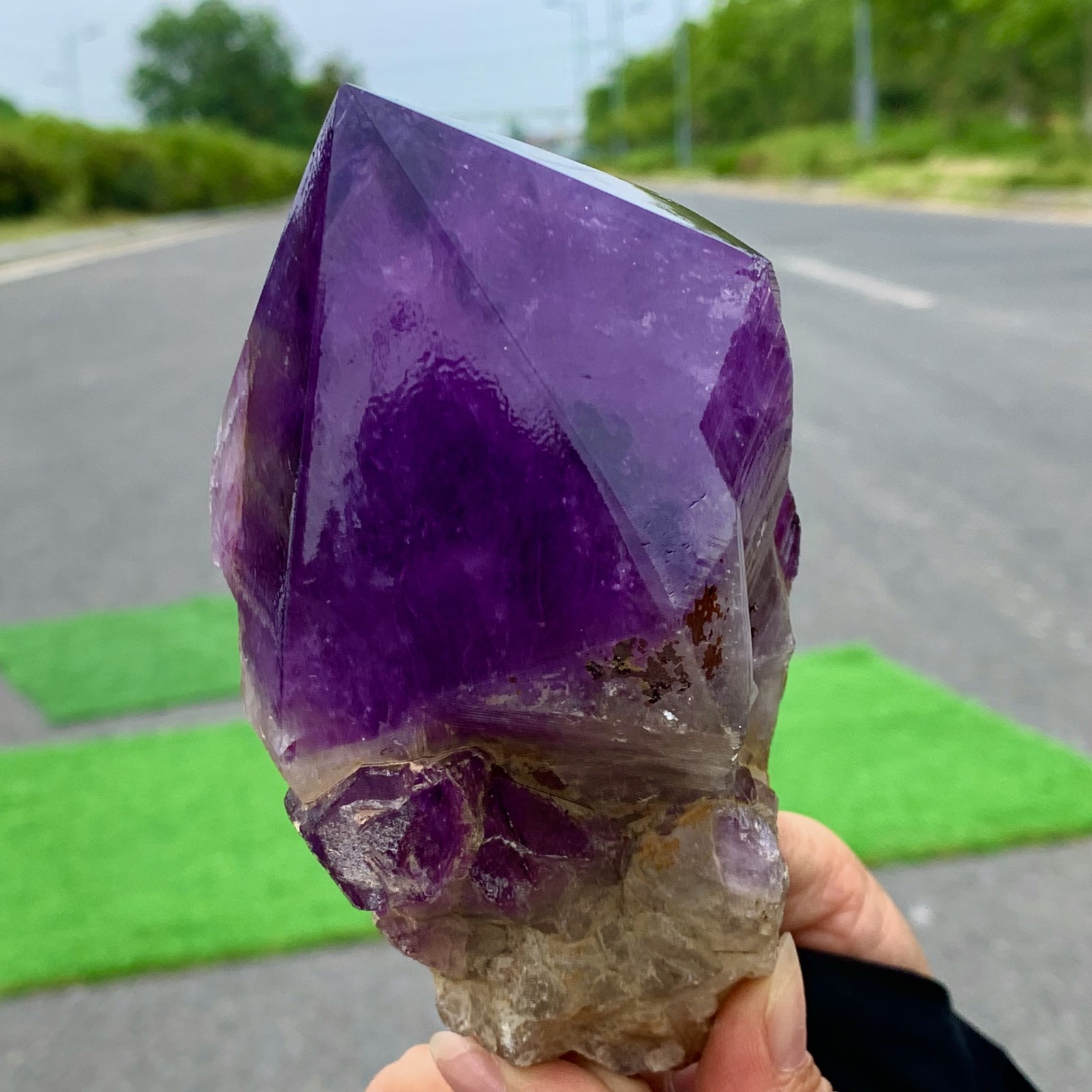 1.59LB Natural Amethyst Quartz Healing Crystal Single-Ended Wand Point
