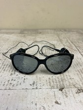 Vintage Steampunk Sunglasses American Optical Leather Side Black Glass W/ Case