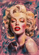 Einzelstück!Motiv Marilyn Monroe 100x140 cm  XXL Leinwandbilder Airbrush Pop Art