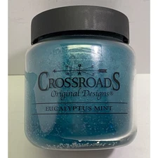Eucalyptus Mint Crossroads 2-Wick Scented Candle 16 oz Teal Blue New