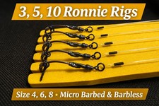 5 Ronnie Rigs / spinner rig / Boom / Pva Rigs / Carp Rig / Winter Rig Multi Pack