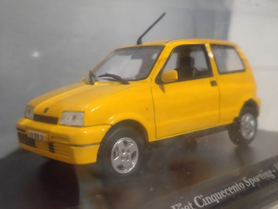 FIAT CINQUECENTO SPORTING 500 1994 NOREV 1/43 GIALLO - SIGILLATO BOX CLOSED, NEW - Immagine 4 di 4