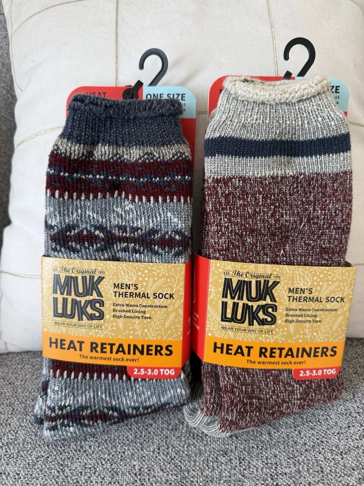 MUK LUKS Men’s Thermal SOCK 3.0 Heat Retainers Two Pairs Men Size 10-13 NEW
Opens in a new window or