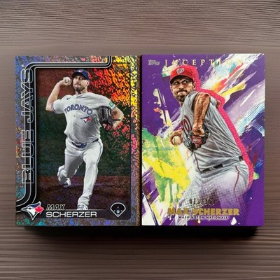 2025 Max Scherzer: Topps S2- Holo Foil Refractor / 2020 Purple Inception 013/150