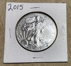 2015 DATED .999 FINE SILVER EAGLE WALKING LIBERTY DOLLAR BULLION ROUND COIN BU
