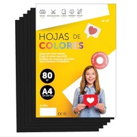 A4 Druckerpapier 80G Bunt 50 Blatt Farbig Bastelpapier Schwarz