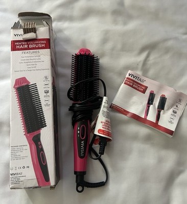 Vivitar Simply Beautiful Heated Volumizing Hair Brush Pink + Box + Users Manual