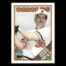Mike Hart Rookie #69 1988 Topps Baltimore Orioles Baseball Card MLB. rookie card picture