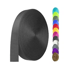Heavy Duty 1" Nylon Webbing, 12 Yard Roll, Versatile Strap for DIY Projects