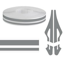 32Ft Car Pinstriping Tape, Pinstripe Body Sticker, Vinyl Automotive Silver Gray