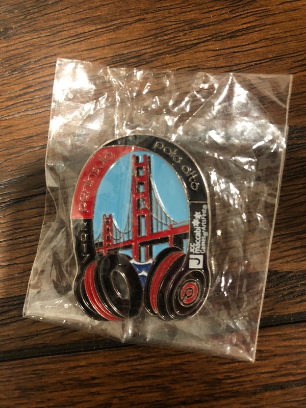2017 Maccabi Games and ArtsFest pin -Jewish Teenager sports culture Palo Alto