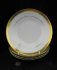 SET OF 4 CONTEMPORARY NORITAKE MAJESTIC GOLD   # 4290 COUPE 7.5"  SOUP BOWLS