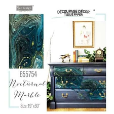 Nocturnal Marble | Décor Decoupage Fiber | Redesign with Prima