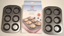 TALA SET OF 2 MINI NON STICK MINI MUFFIN TINS/PANS 17CM X 11CM X 1.5CM