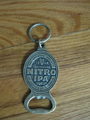Guinness Nitro IPA Craft Brew Bottle Opener Keychain NEW Antique
