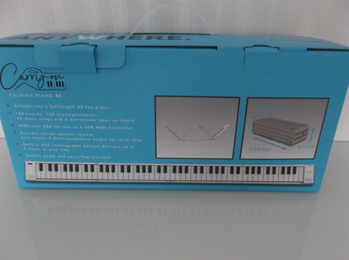 Handgepäck Piano Anywhere 88 Tasten weiß klappbares Digitalpiano