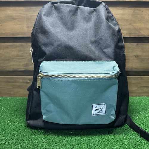 Herschel 2 Strap Backpack Black And Green Candy Cane Inside