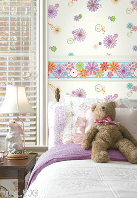 (4) NEW Rolls NextWall JUV20301 Wallpaper multicolor flower prepasted