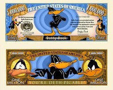 OUR DAFFY DUCK CARTOON DOLLAR BILL (25 Bills)