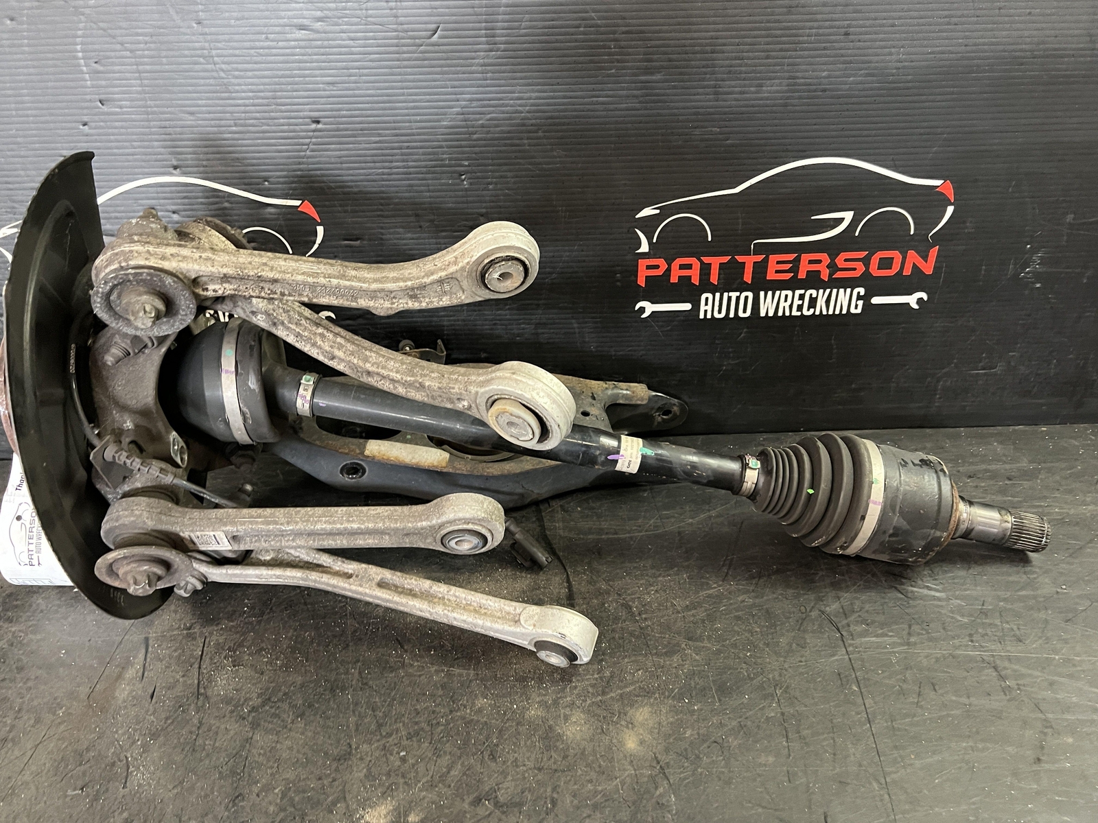 14-17 MASERATI GHIBLI REAR PASSENGER RIGHT KNEE AXLE SHAFT KNUCKLE CONTROL ARMS