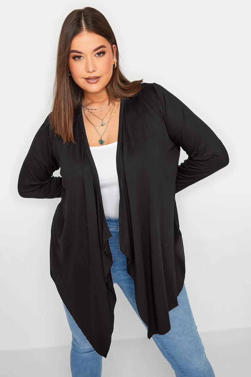 Plus size waterfall vest clearance