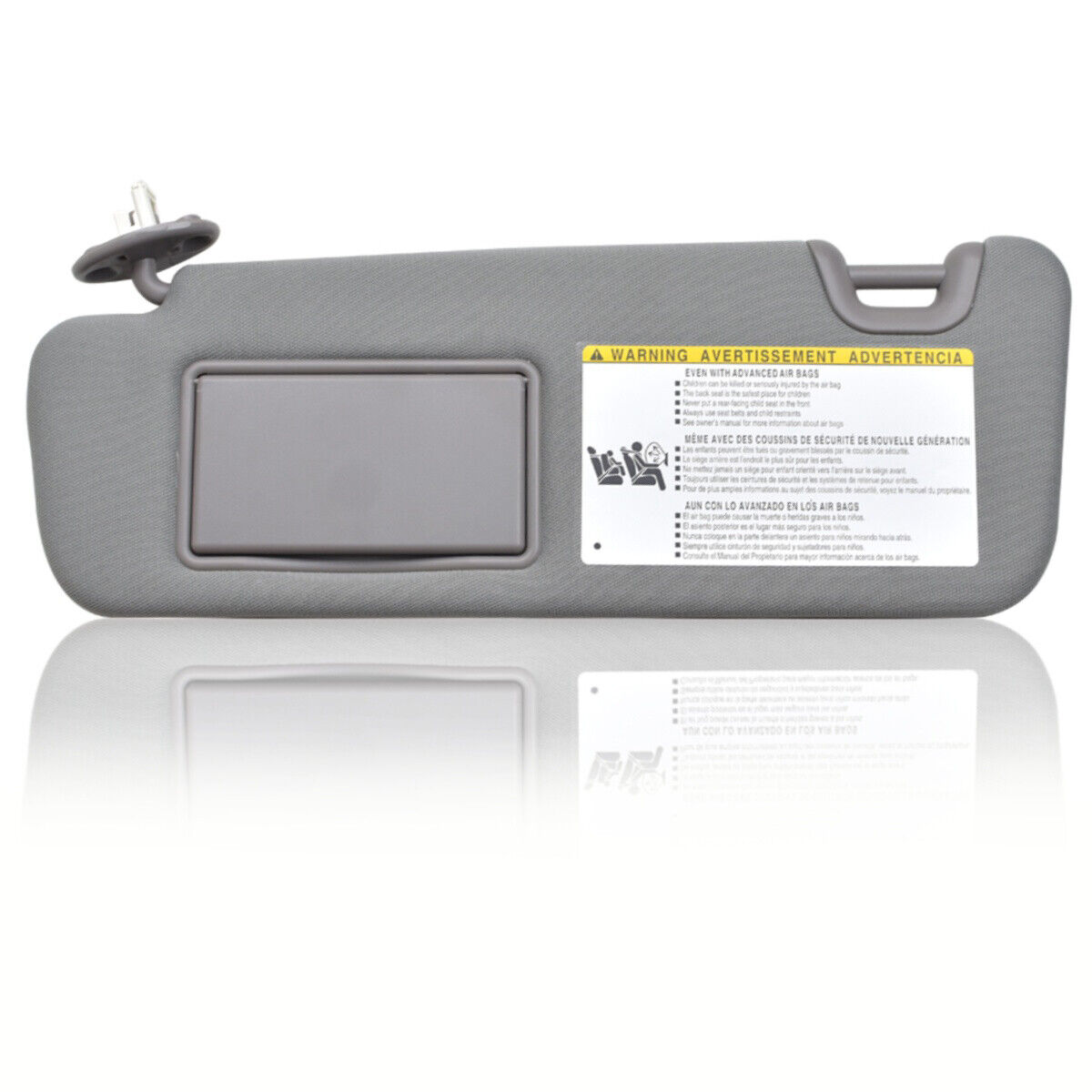Left Driver Side Sun Visor Gray For Toyota Highlander 2014-2019