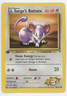 Lt. Surge's Rattata 82/132 1st Edition Common Gym Heroes Pokemon Card 2000 WOTC