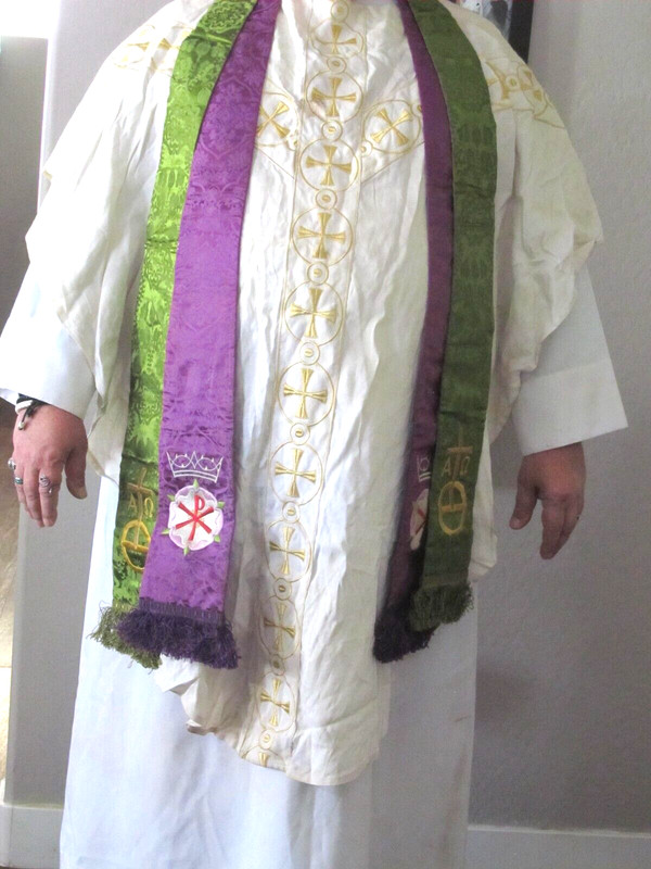 Vintage Priest Robe Pastor Cassock Clergy Coat Catholic Antique Robe & Sashes